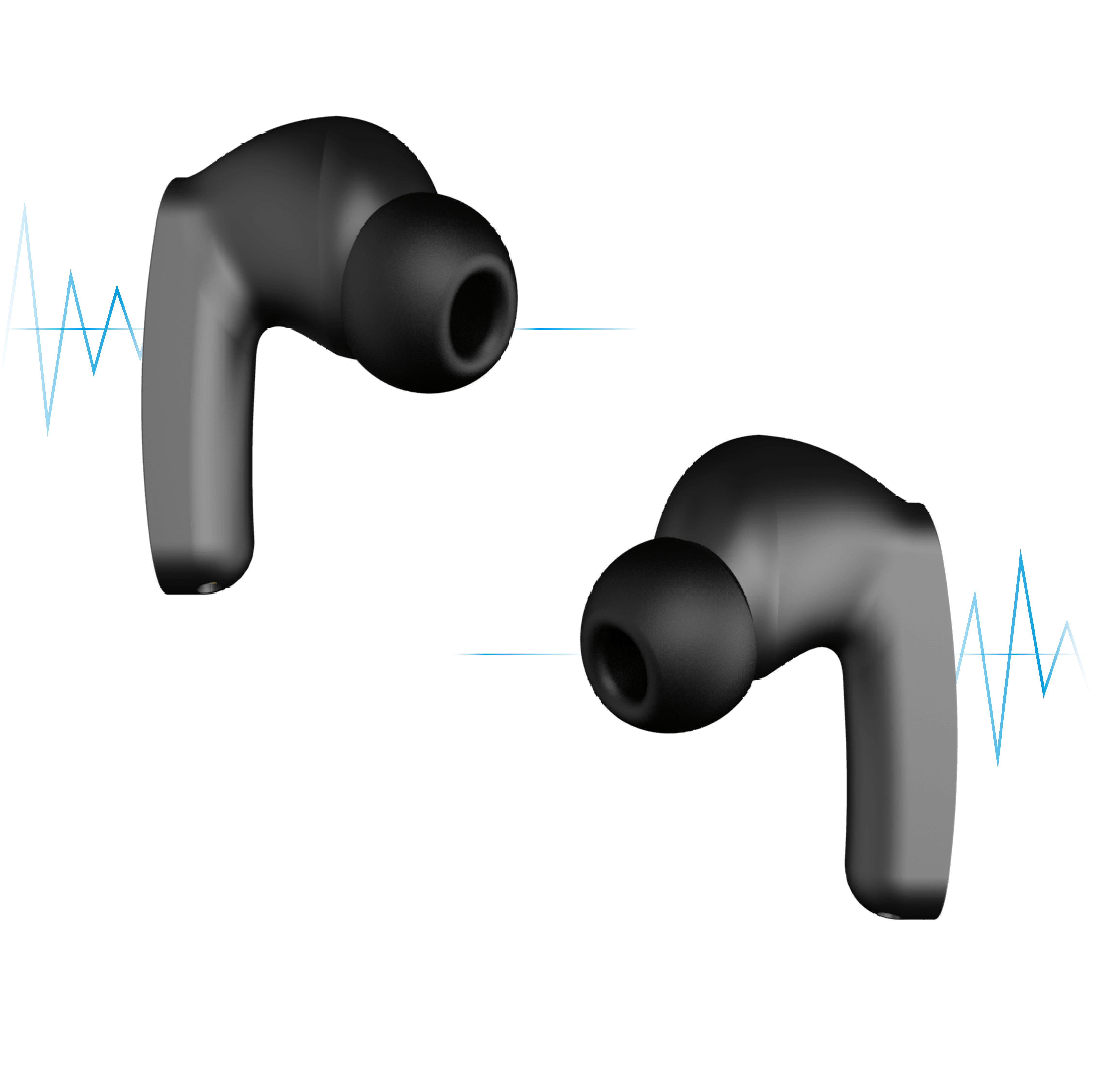 Active noise reduction on wireless earbuds